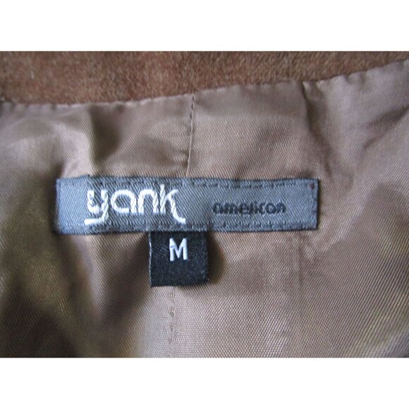 Vintage Yank Americano Embroidered Brown Velvet Western BoHo Jacket Medium GUC - Picture 5 of 16